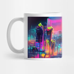 Cyberpunk Noir City Concept Art Mug